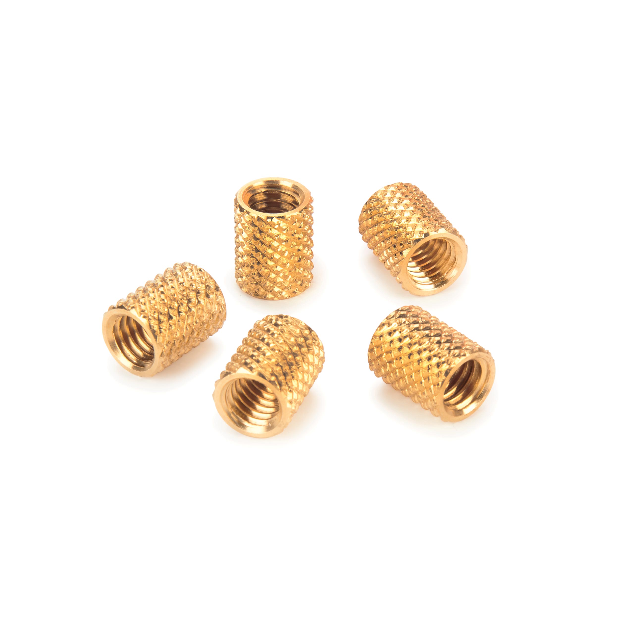product: Stainless Bottle Stoppers Knurled Brass Threaded Insert - 3/8