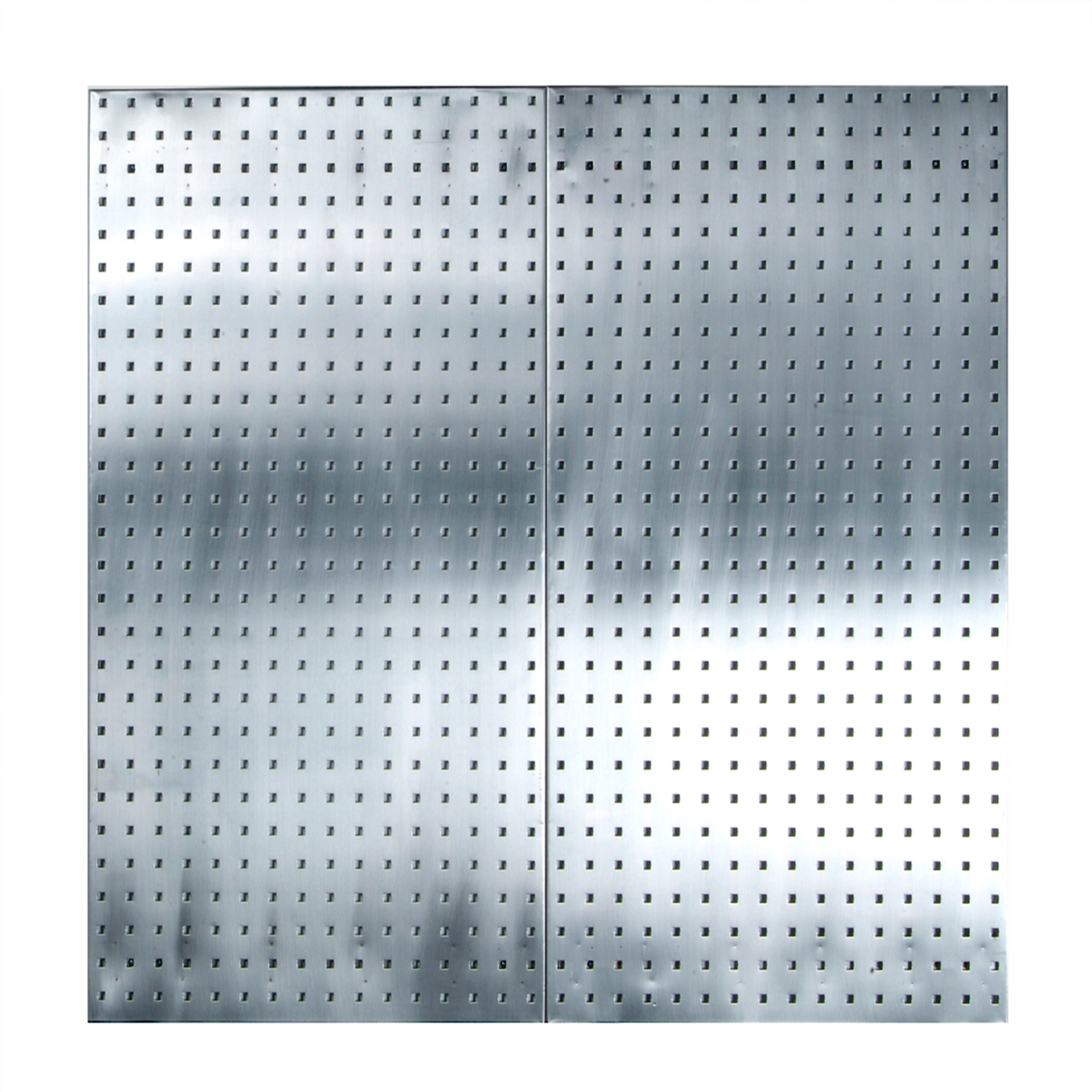 (2) 24 In. W X 42-1/2 In. H X 9/16 In. D Stainless Steel Square Hole Pegboards