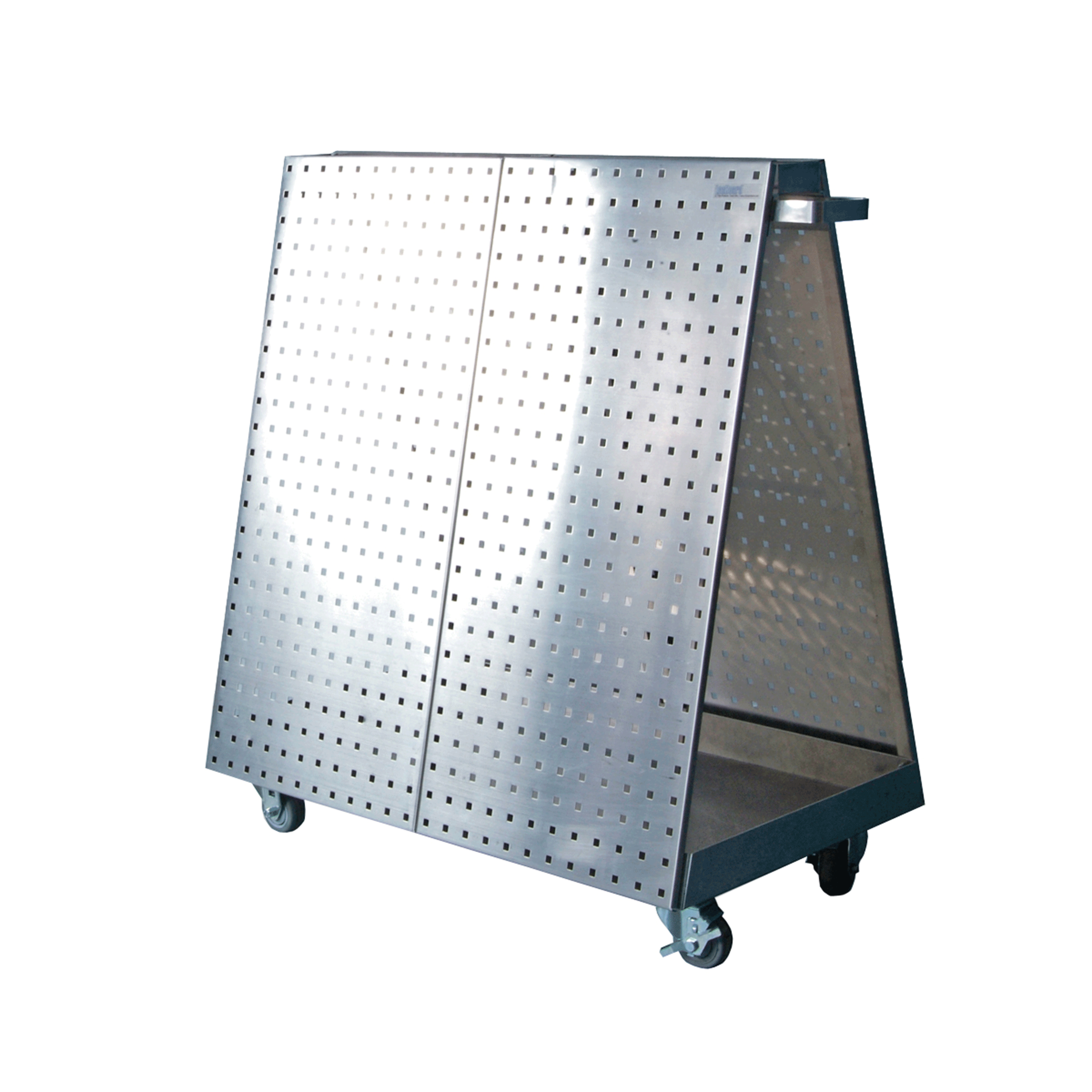 36-3/4 In. L X 39-1/4 In. H X 21-1/4 In. W Anodized Aluminum Frame Stainless Steel Locboard Tool Cart With Tray