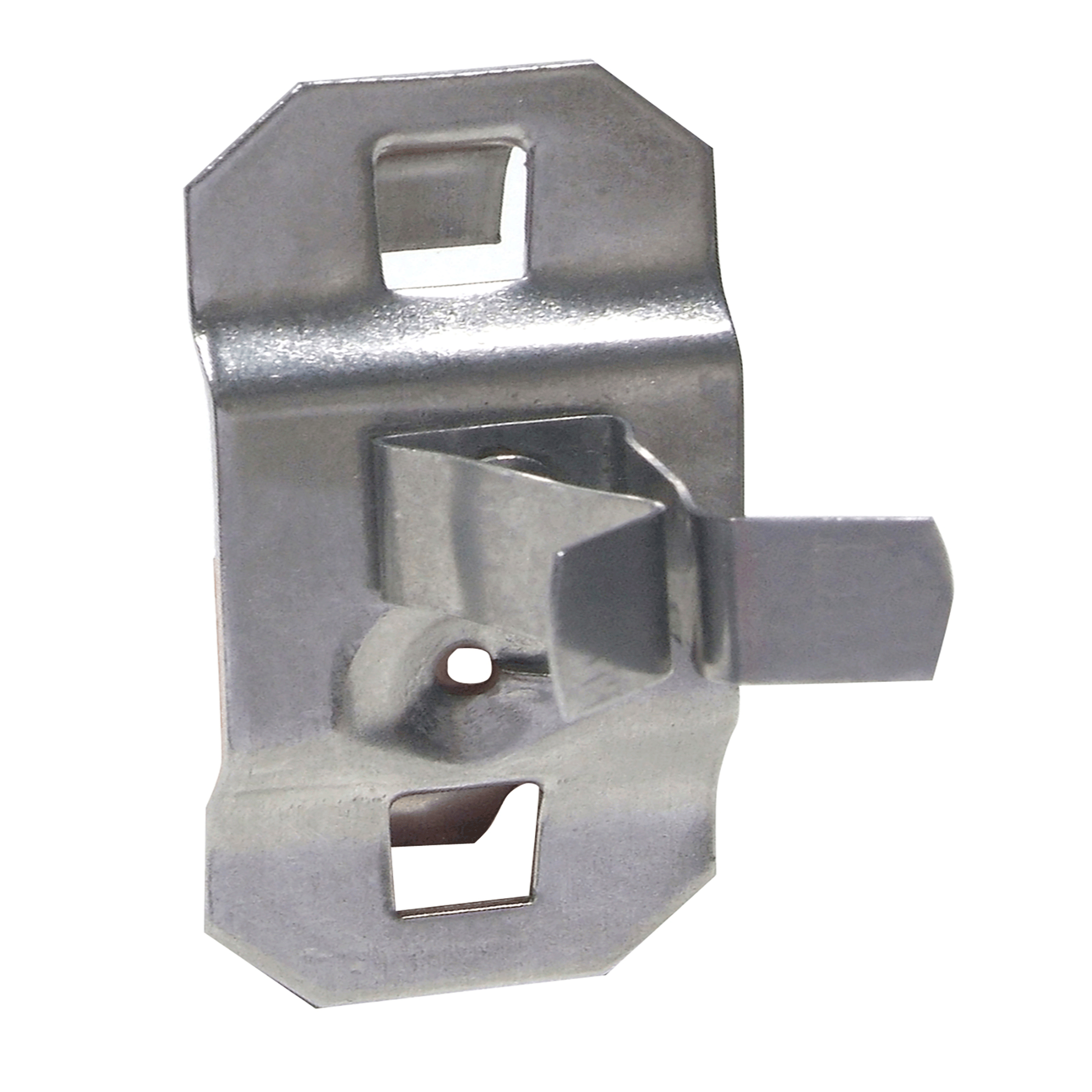 1/4 In. To 1/2 In. Hold Range 7/8 In. Projection Stainless Steel Extended Spring Clip For Stainless Steel Locboard, 3 Pa