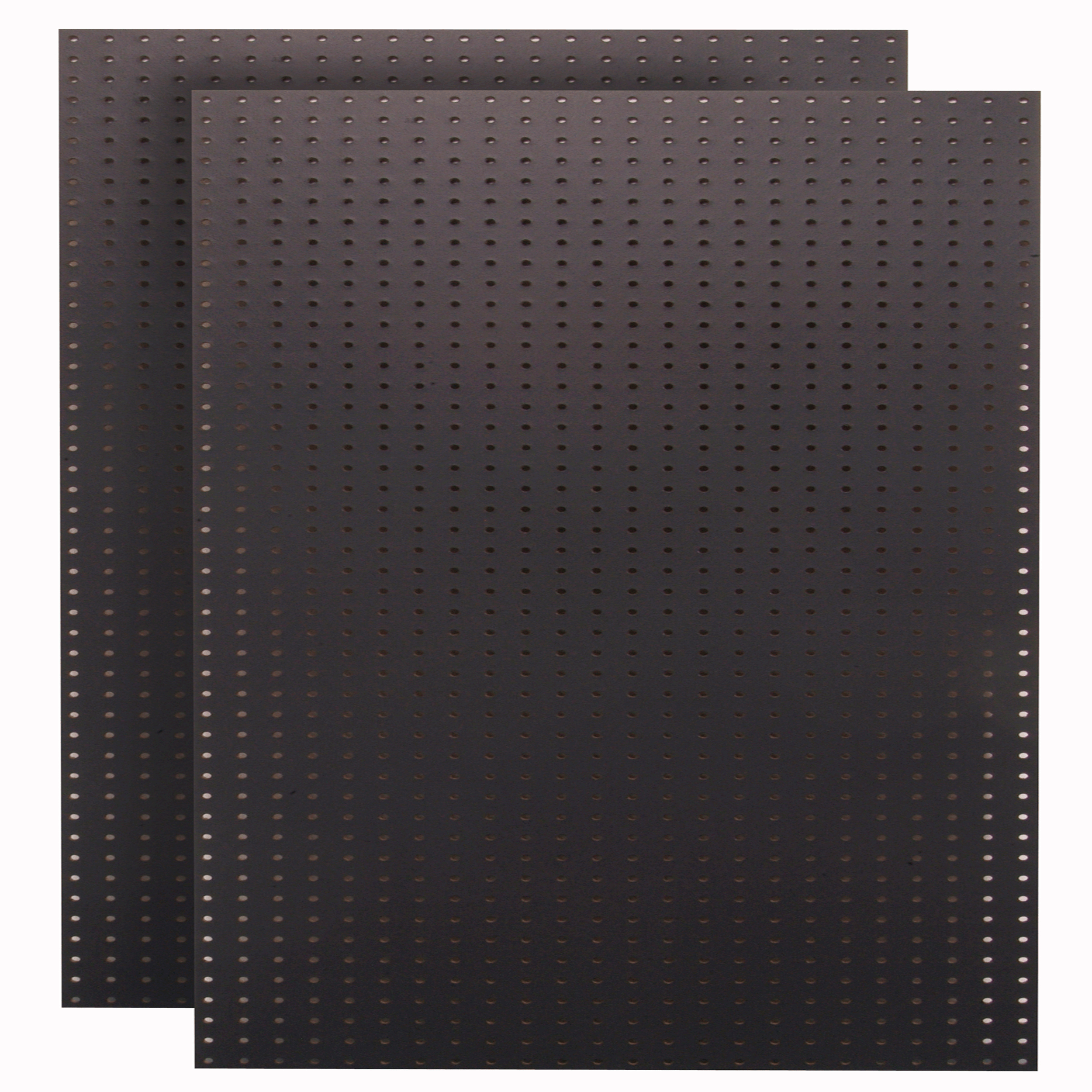 (2) 24 In. W X 48 In. H X 1/4 In. D Custom Painted Jet Black Heavy Duty Tempered Round Hole Pegboards