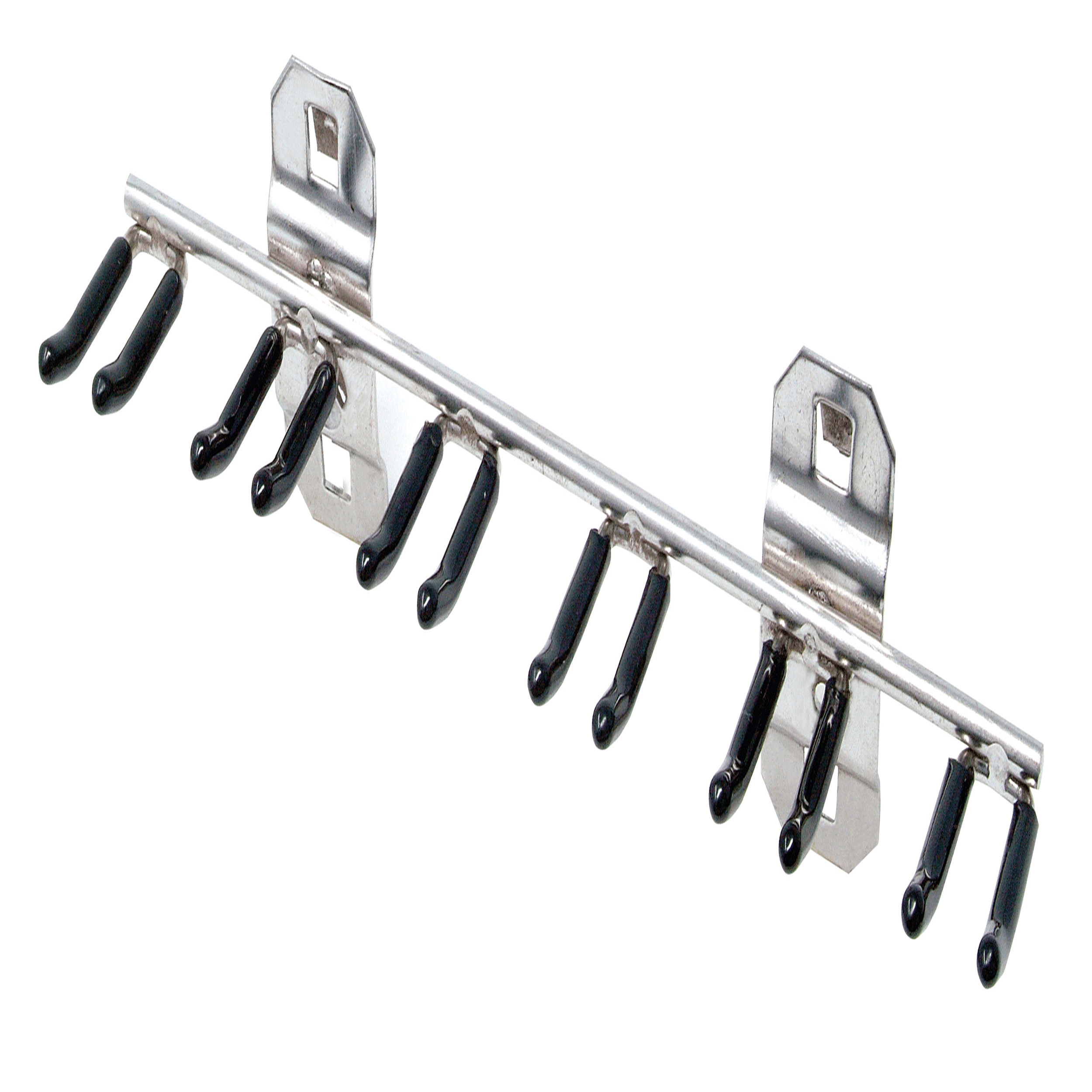 8-1/8 In. W With 3/4 In. I.d. Vinyl Dipped Stainless Steel Multi-prong Tool Holder For Stainless Steel Locboard
