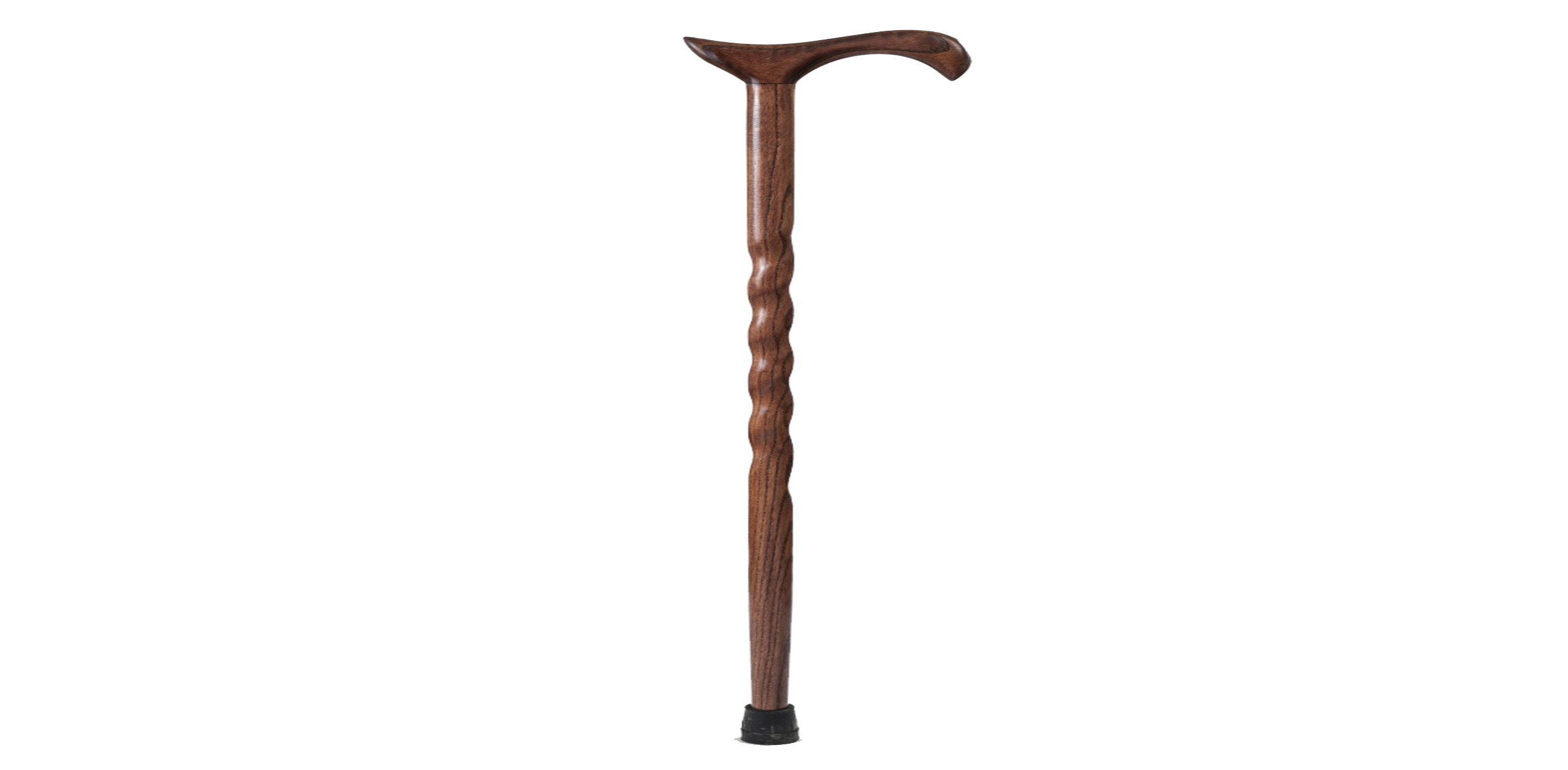 34" Derby Handle Twisted Oak Cane Red