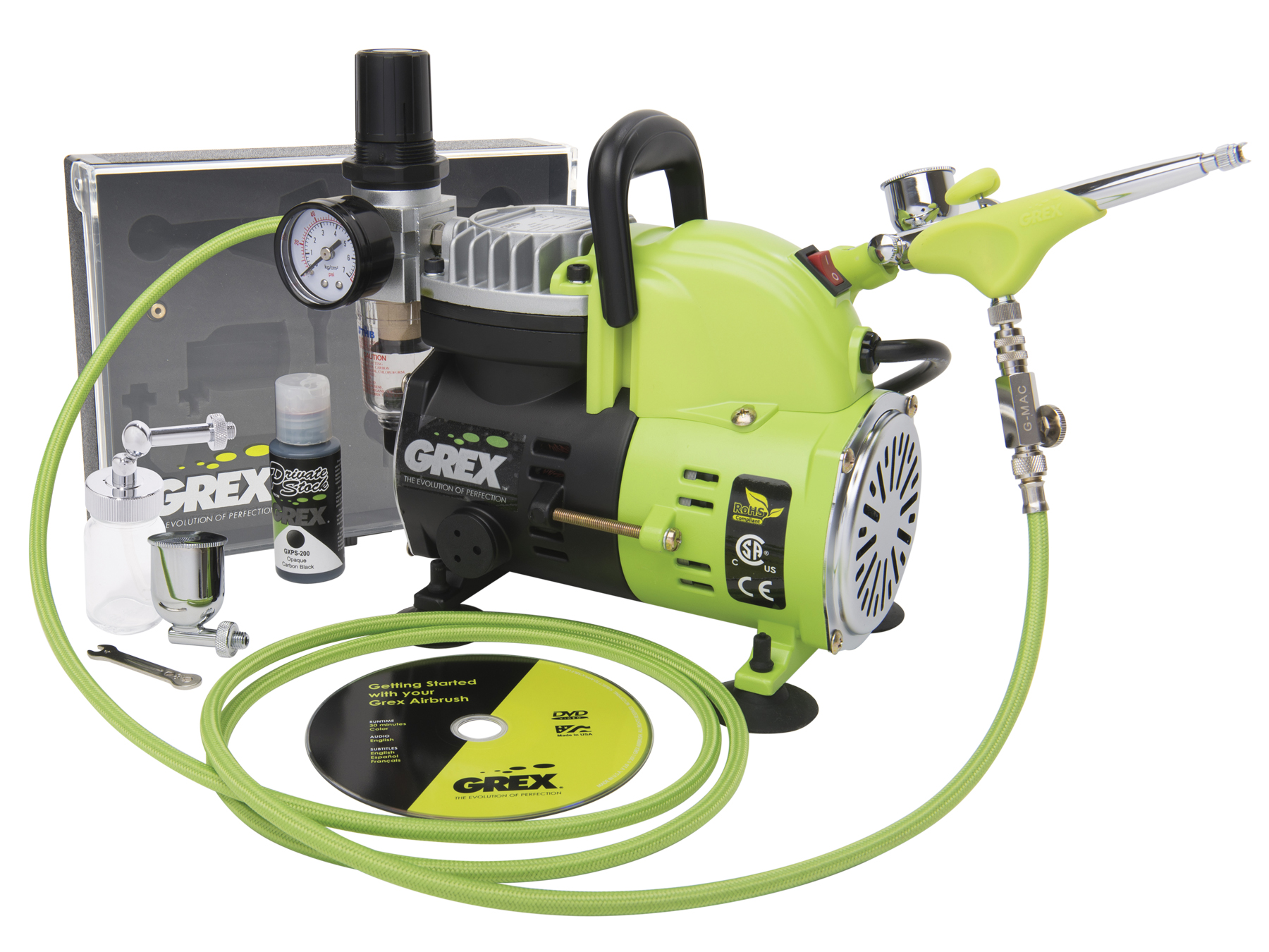 product: GREX Genesis XSi Airbrush Combo Kit shown