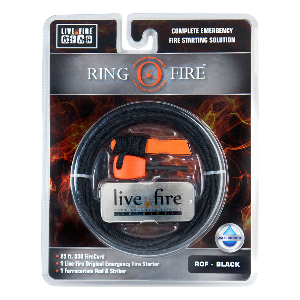 Ring O Fire Black Paracord