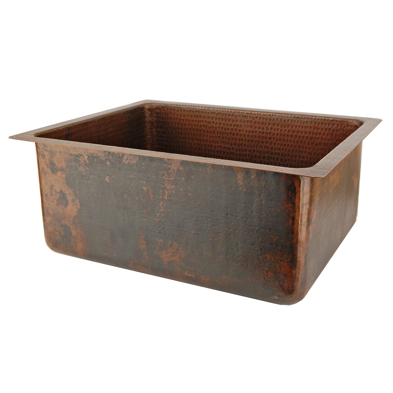 20" Hammered Copper Kitchen/bar/prep Single Basin Sink