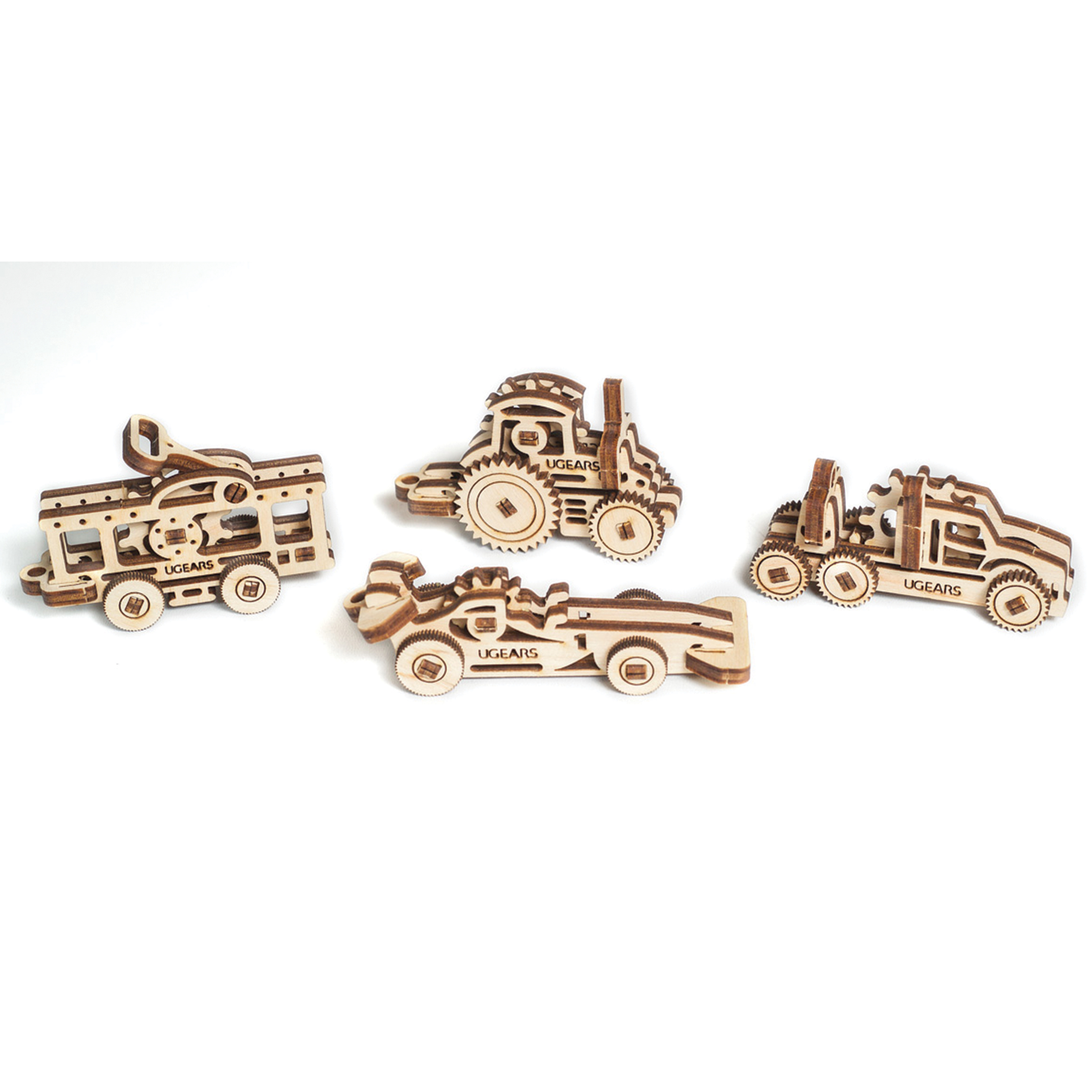 product: UGears U-Fidget Vehicles Model Kit shown