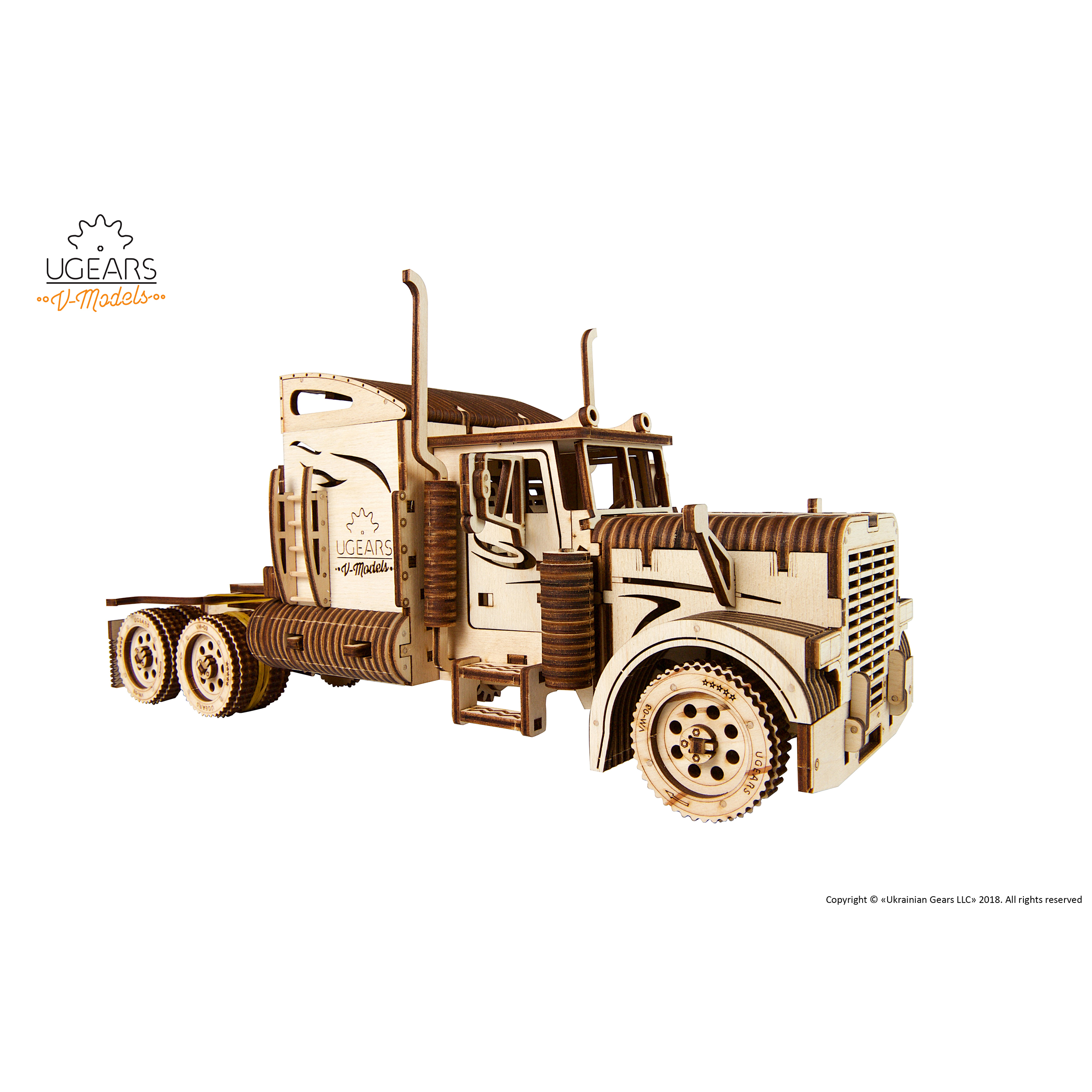 product: UGears Heavy Boy Truck VM-03 Model Kit shown