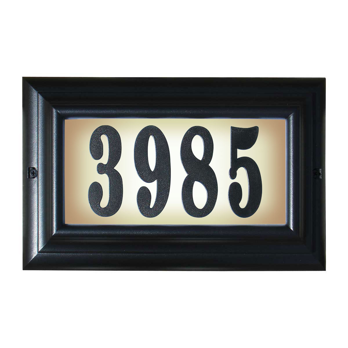 Edgewood Large "do It Yourself Kit" Lighted Address Plaque With Led Lights In Black Frame Color