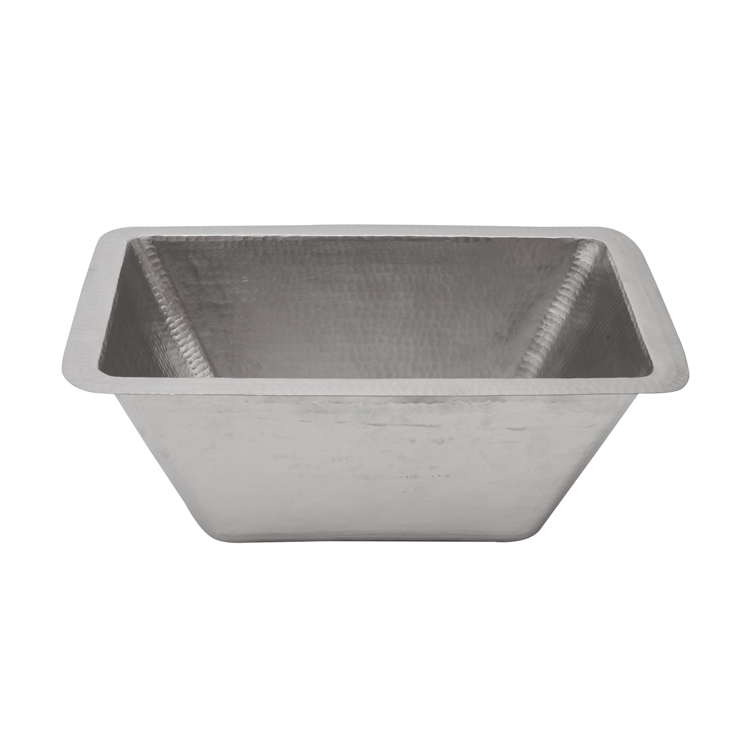 Rectangle Hammered Copper Bathroom Sink In Nickel