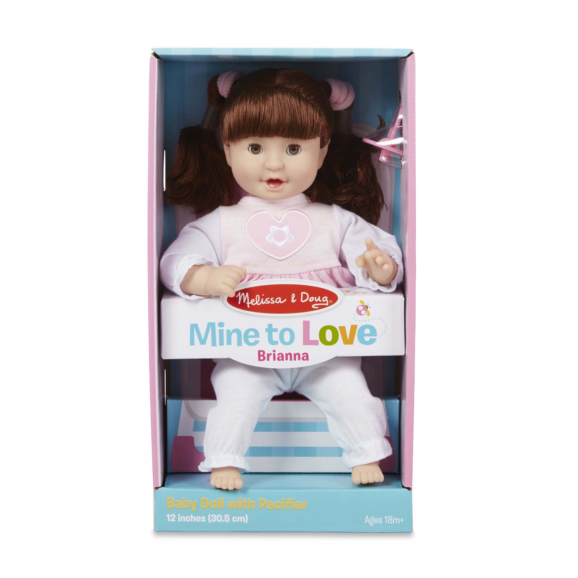 Mine To Love Brianna 12-inch Soft Body Baby Doll With Hair And Outfit