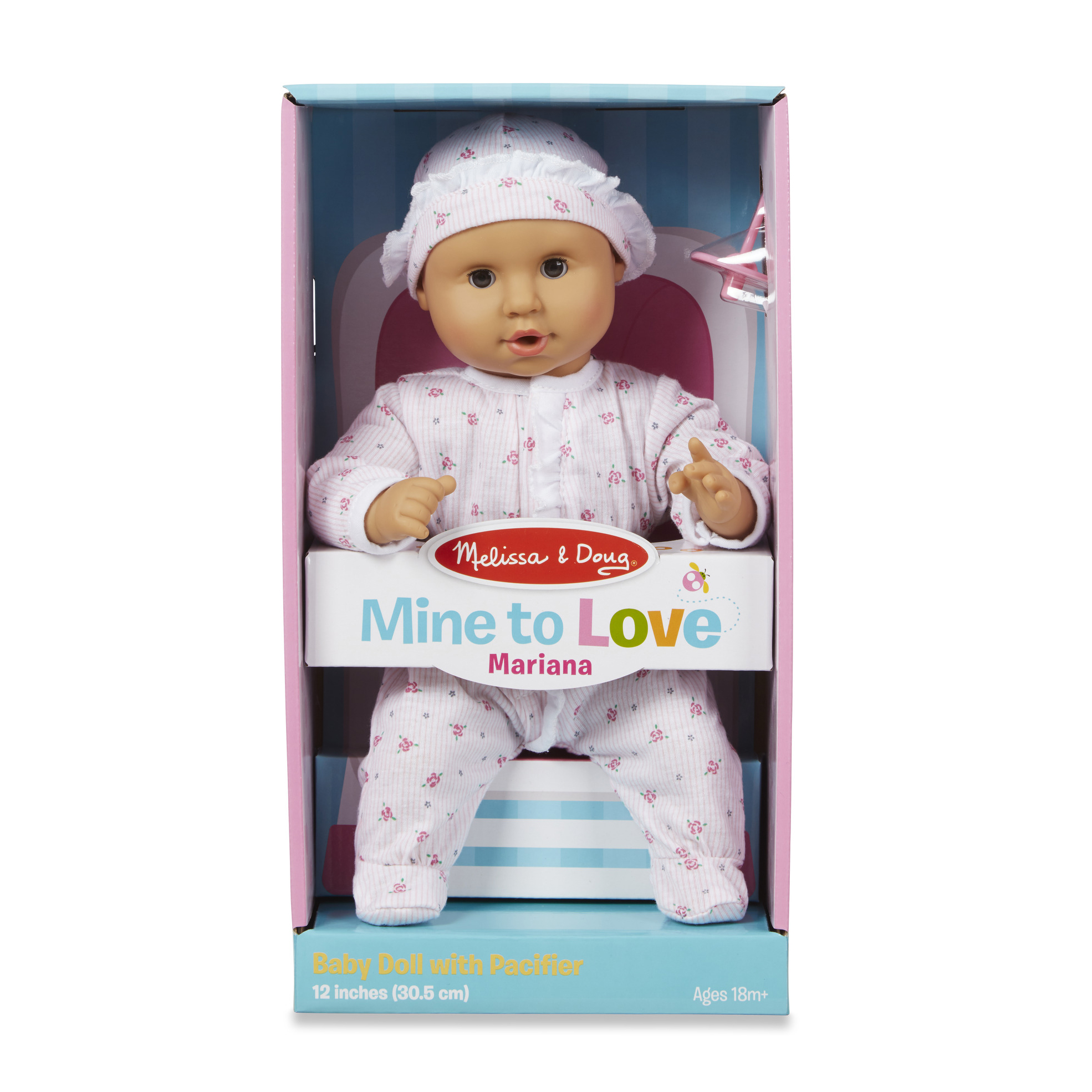 Mine To Love Mariana 12-inch Baby Doll, Romper And Hat Included, Wipe-clean Arms & Legs