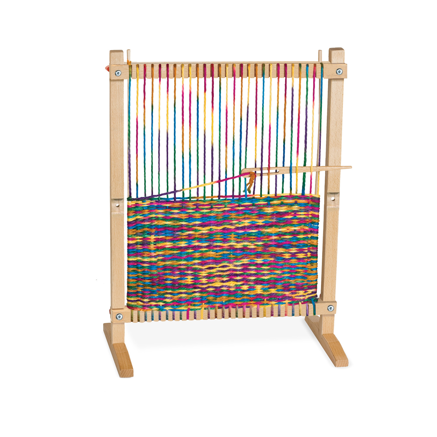 Wooden Multi-craft Weaving Loom, Arts & Crafts, Extra-large Frame, Develops Creativity And Motor Skills, 16.5" H X 22.75