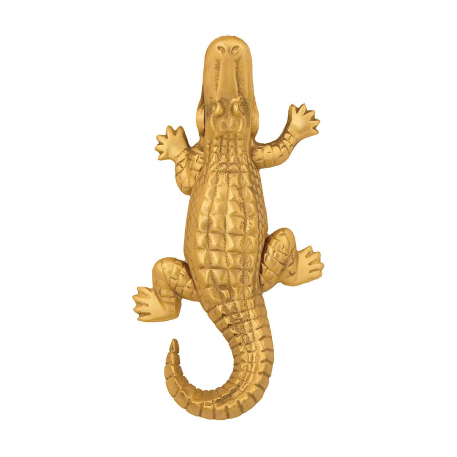 Alligator Door Knocker - Brass