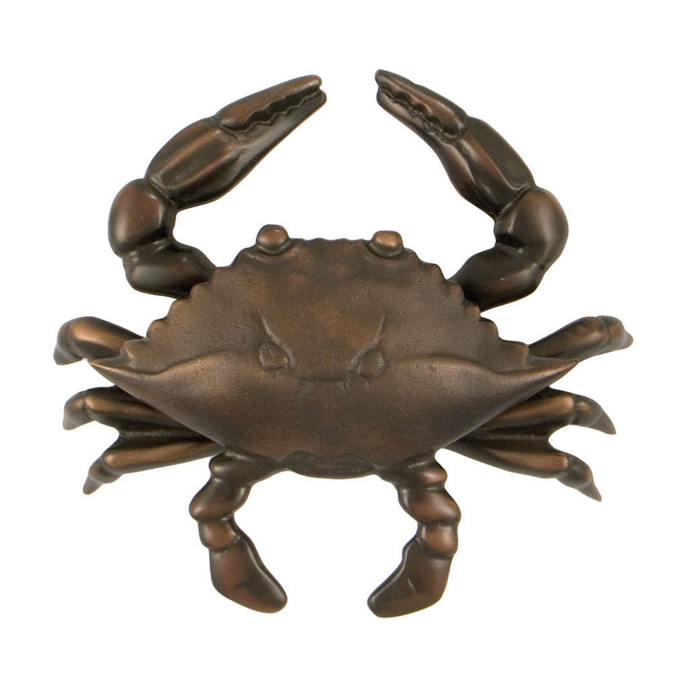 Blue Crab Door Knocker - Oiled Bronze