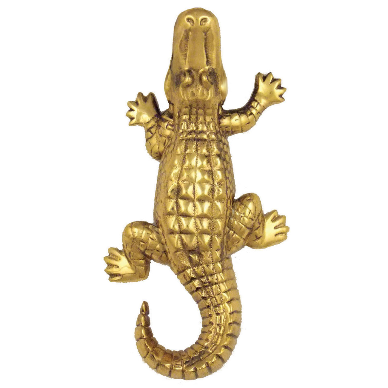 Alligator Doorbell Ringer - Brass