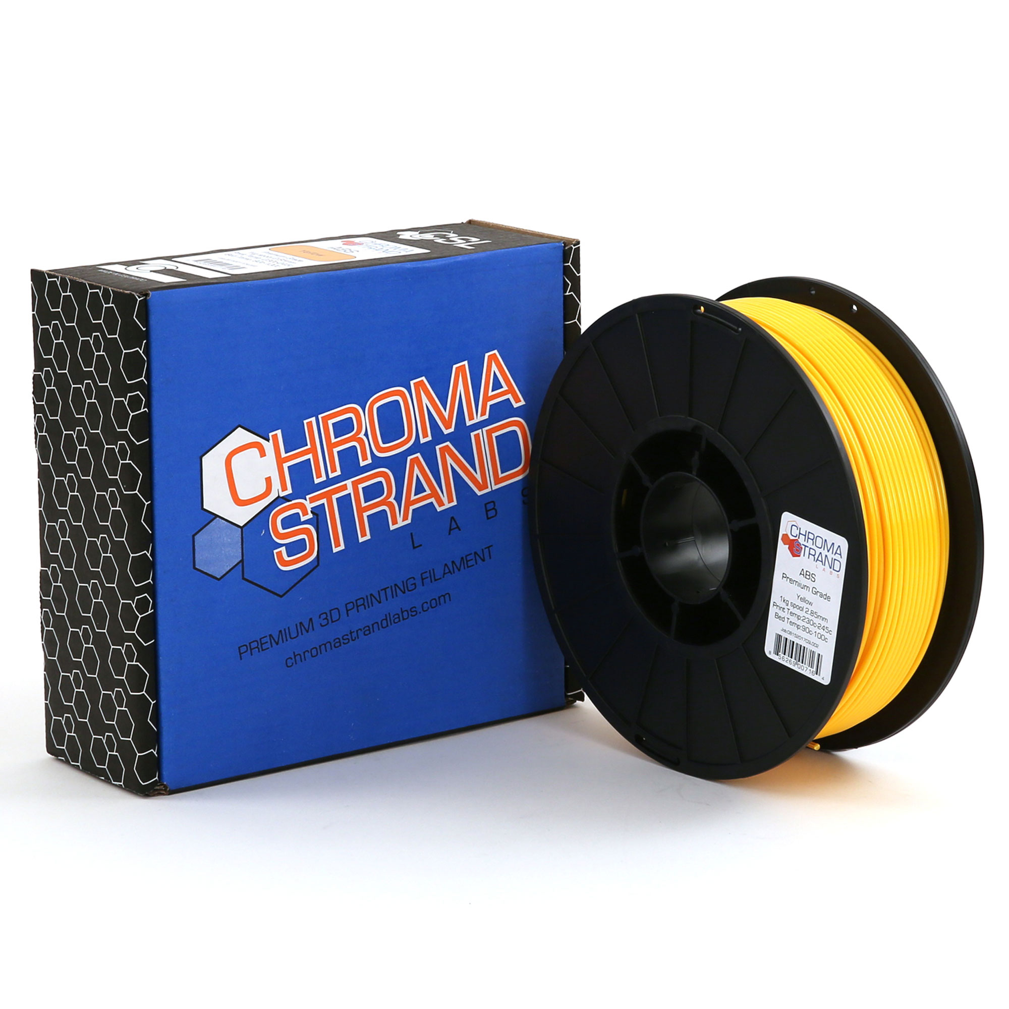 Chroma Strand Abs Filament, Yellow, 2.85mm, 1kg Reel
