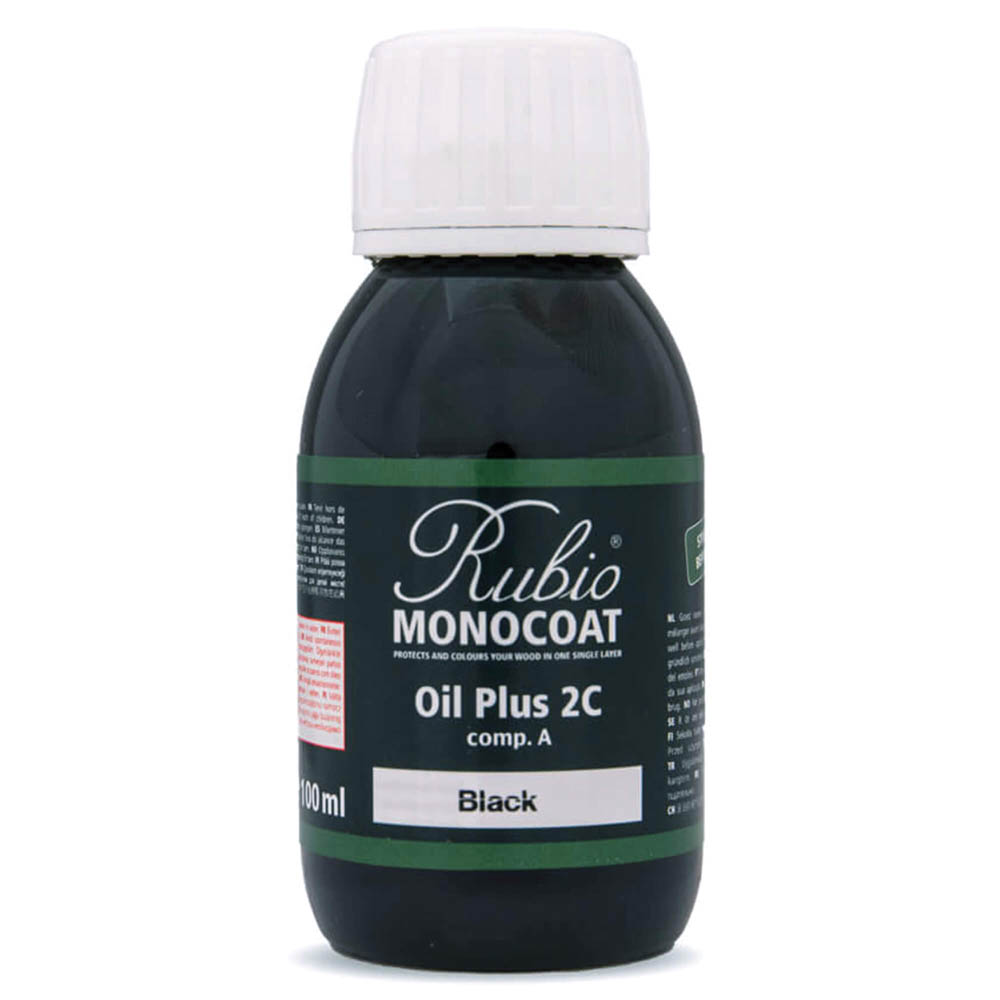 product: Rubio Monocoat Oil Plus Part A - Oil Only - Black - 100 ml shown