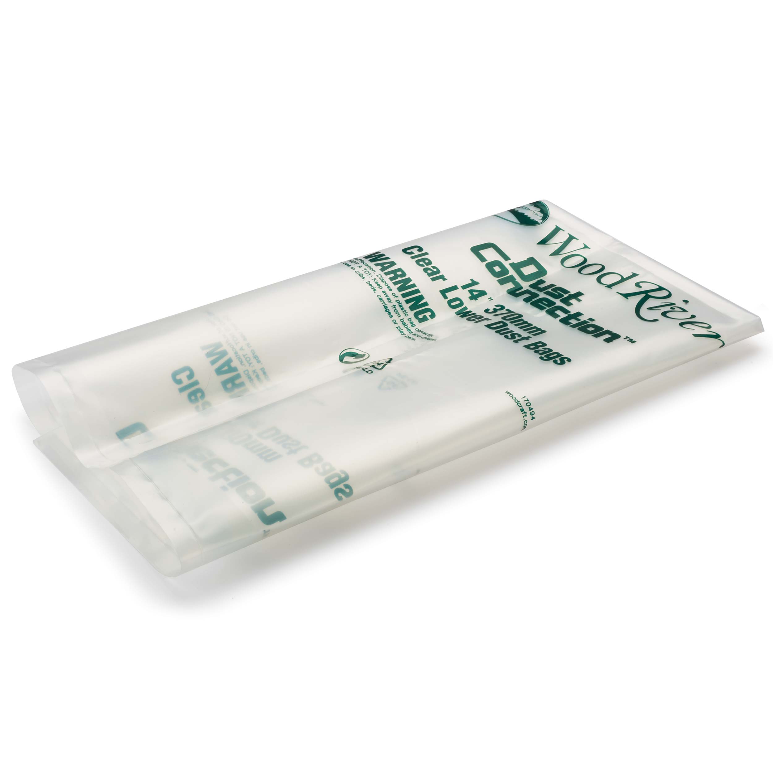 product: WoodRiver Dust Connection Clear Lower Dust Bags - 370 mm / 14