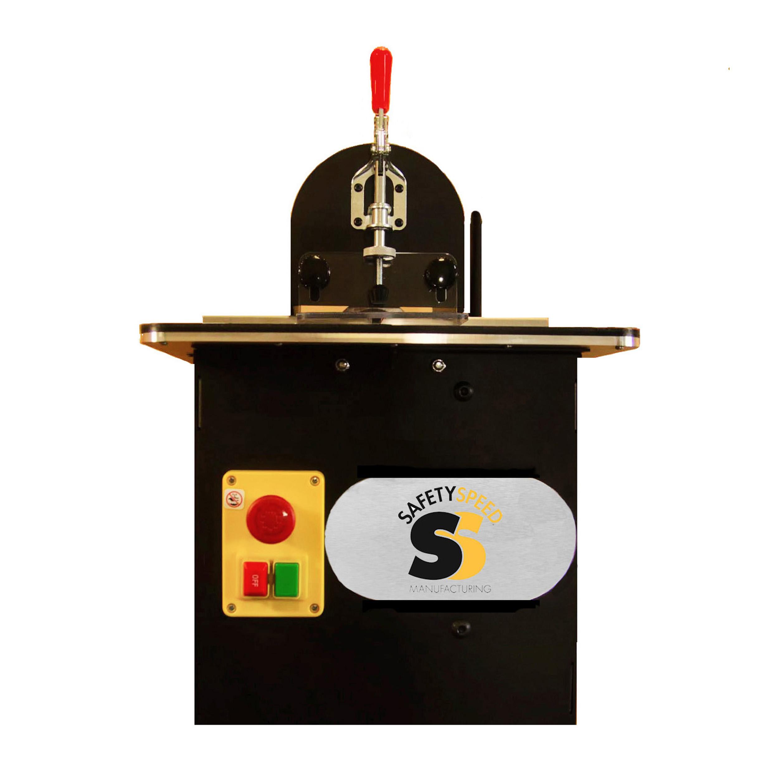 product: Safety Speed SPM101EZ Screw Pocket Machine shown