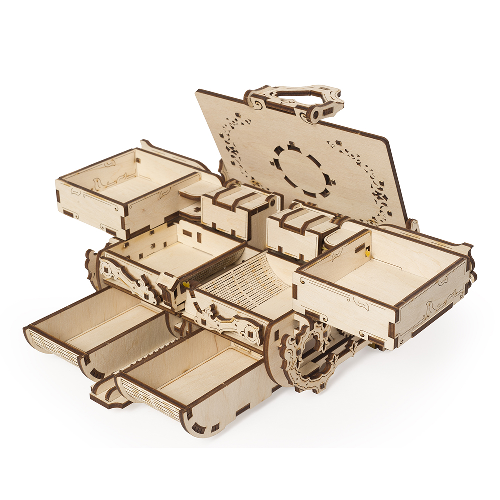 product: UGears Antique Box Wooden Craft Kit shown