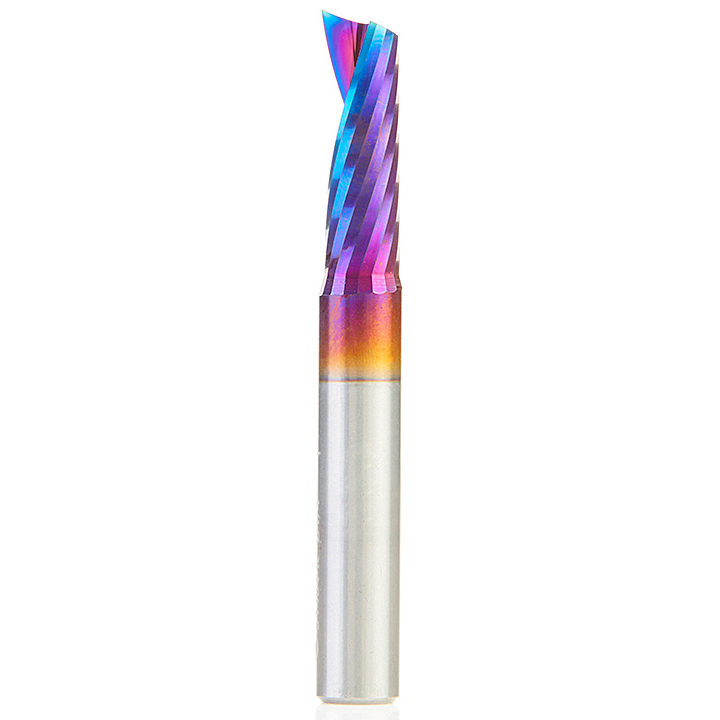product: Amana Tool 51404-K Spiral O Single Flute Plastic Cutting Up-Cut Mirror Finish CNC Router Bit 1/4 D