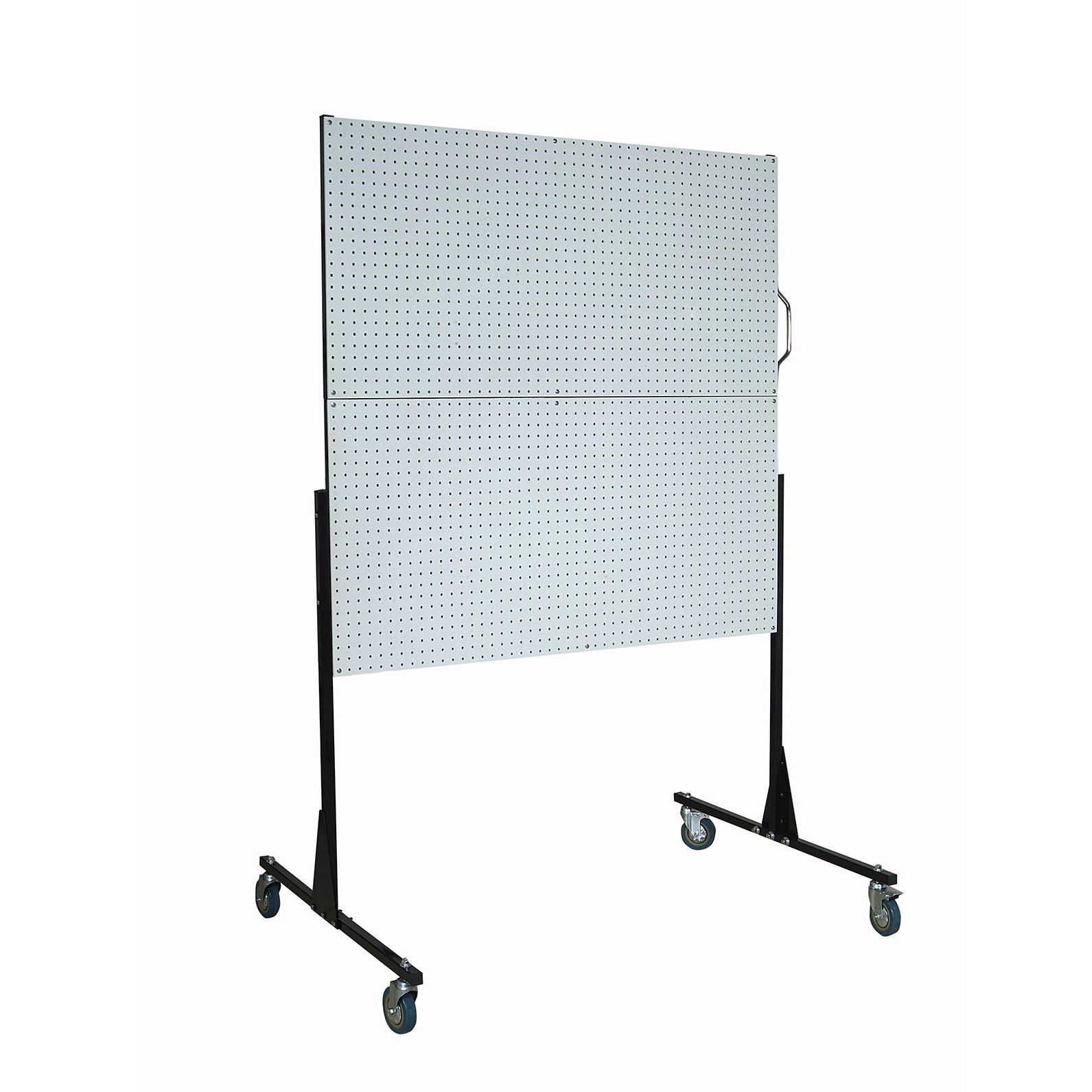 50 In. W Mobile Stand-alone Pegboard Unit With 4 Polypropylene Duraboard Pegboards