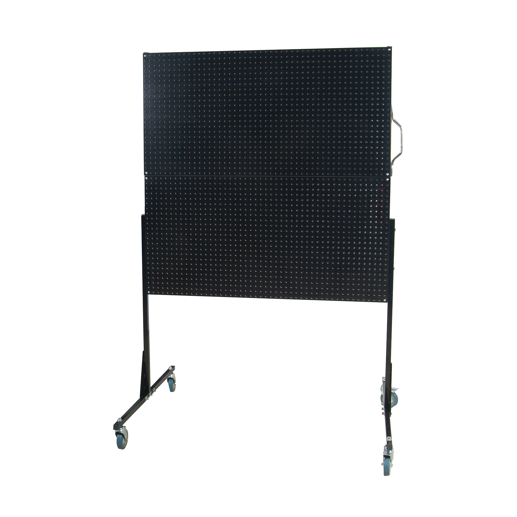 50 In. W Mobile Stand-alone Pegboard Unit With 4 Black High Density Fiberboard Pegboards
