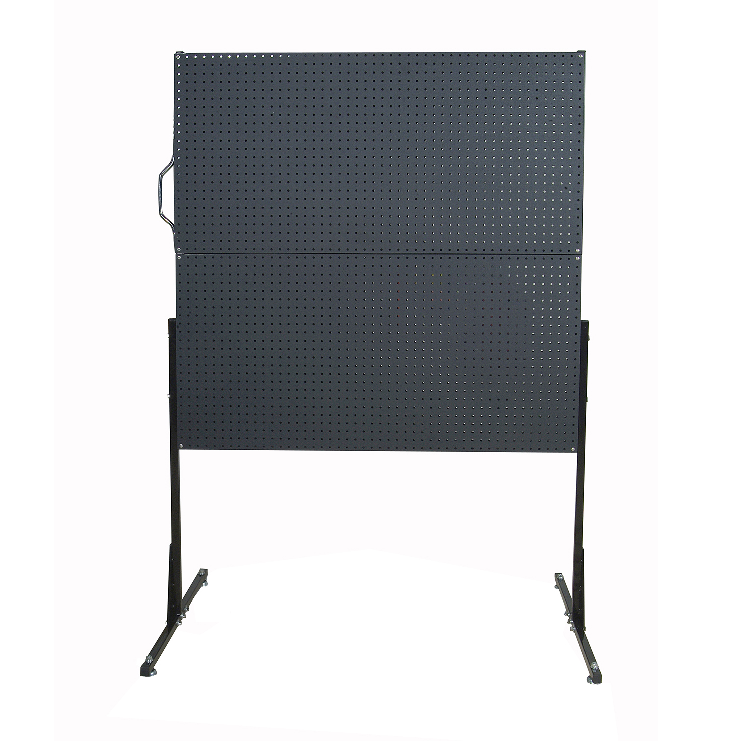 50 In. W Free-standing Pegboard Unit With 4 Black Polyethylene Matte Finish Duraboard Pegboards