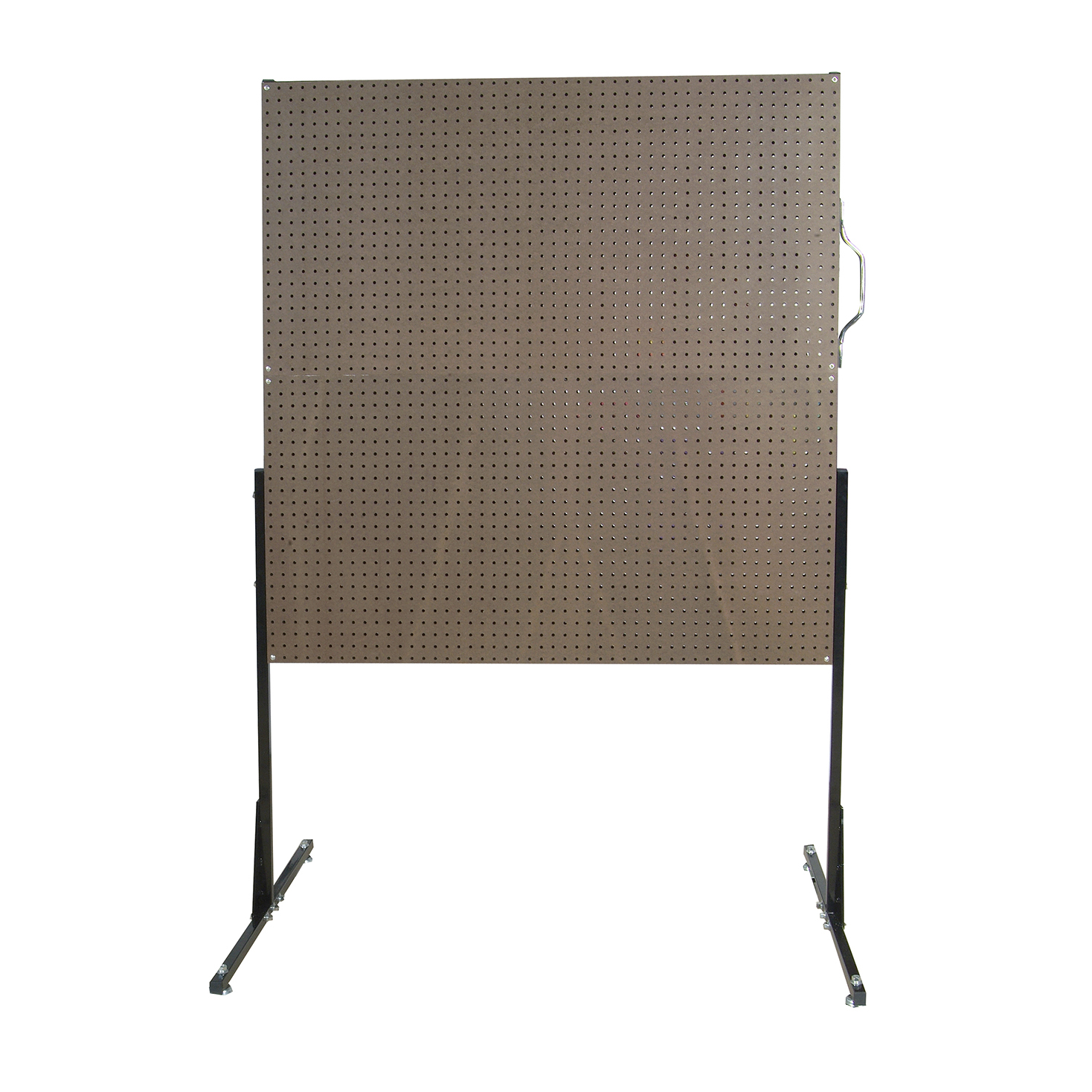 50 In. W Free-standing Pegboard Unit With 4 Brown Tempered Wood Pegboards