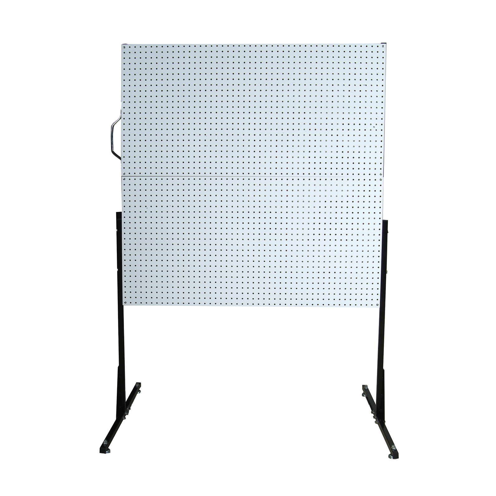 50 In. W Free-standing Pegboard Unit With 4 White High Density Fiberboard Pegboards