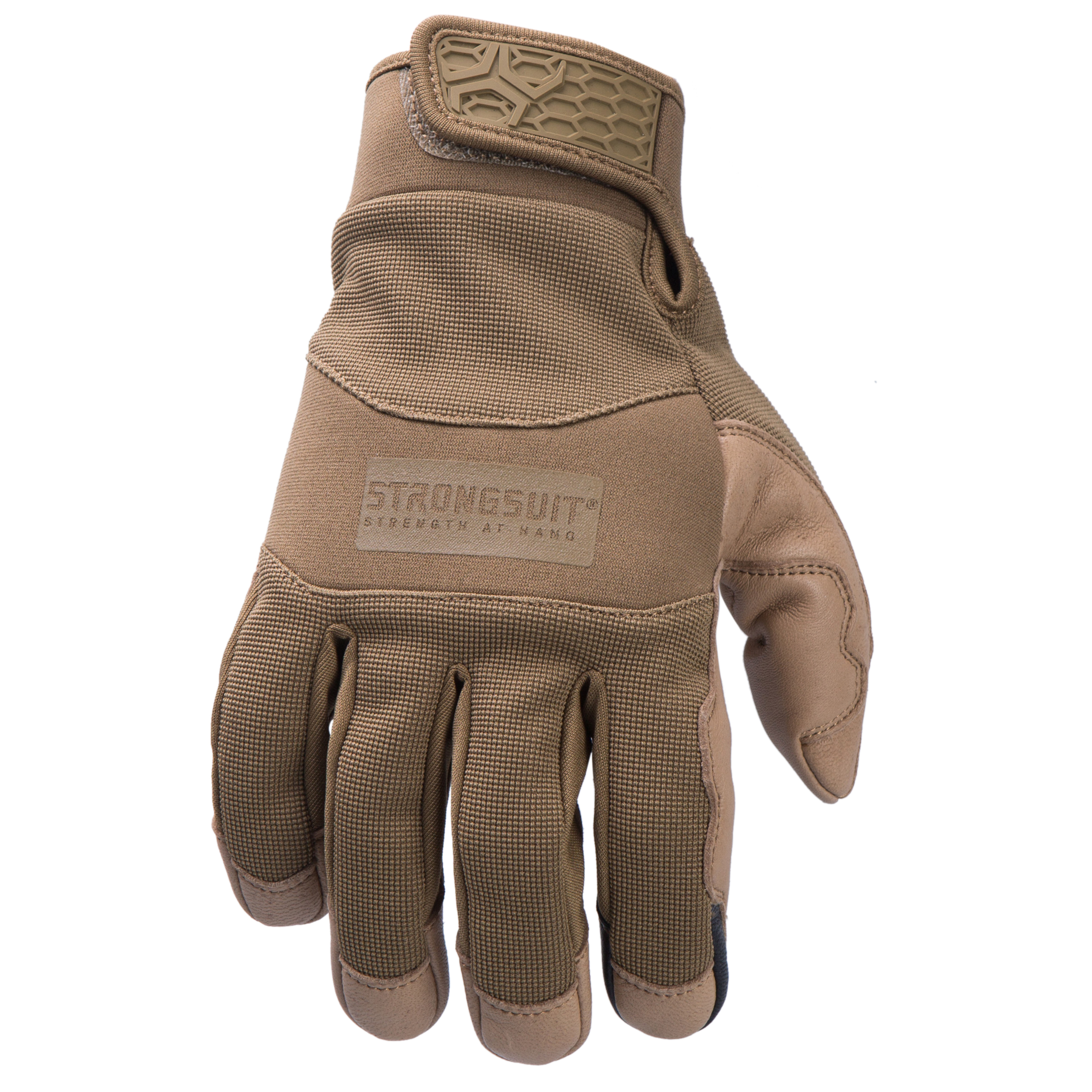 product: StrongSuit General Utility Plus Mens Gloves, Coyote, XXL shown