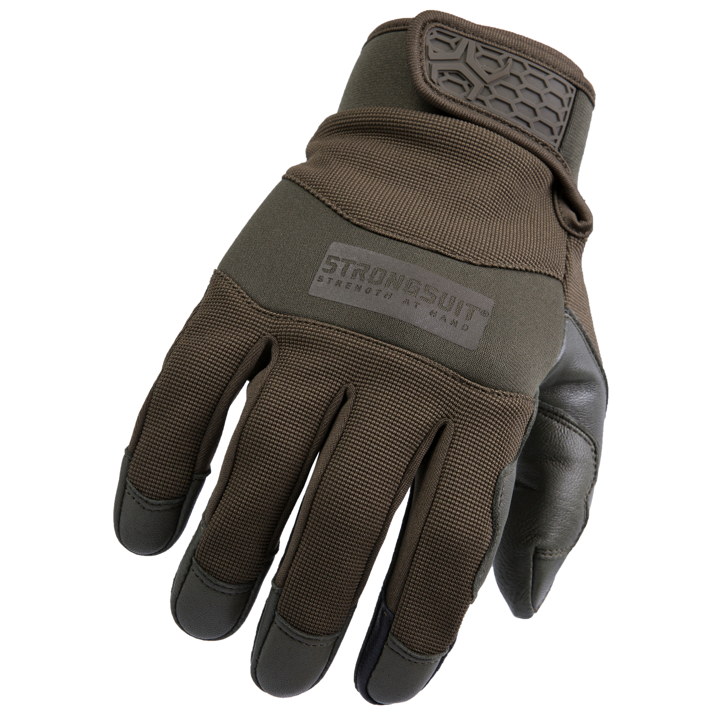 product: StrongSuit General Utility Plus Mens Gloves, Sage, XL shown