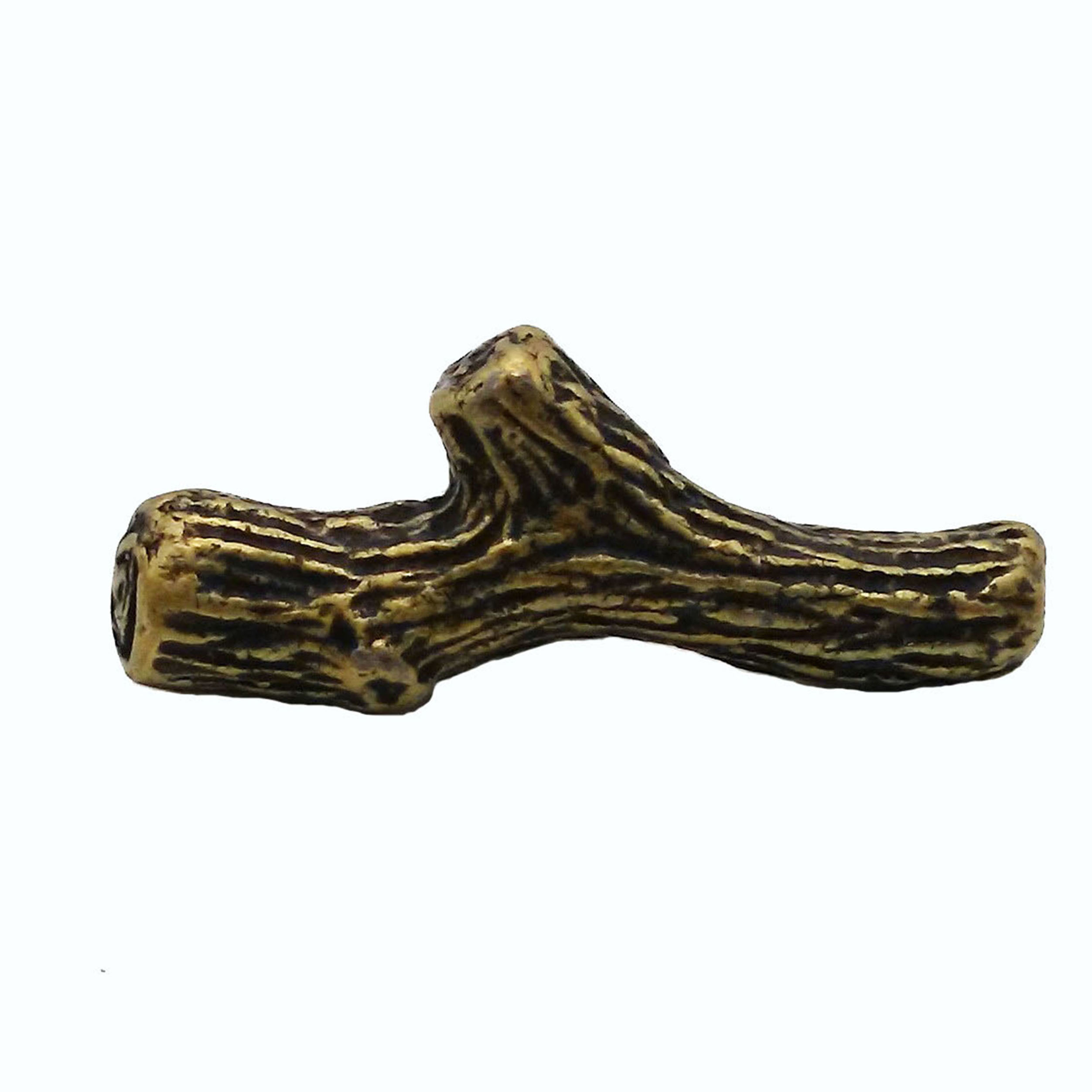 product: Buck Snort Lodge Twig Knob, Brass Oxide shown