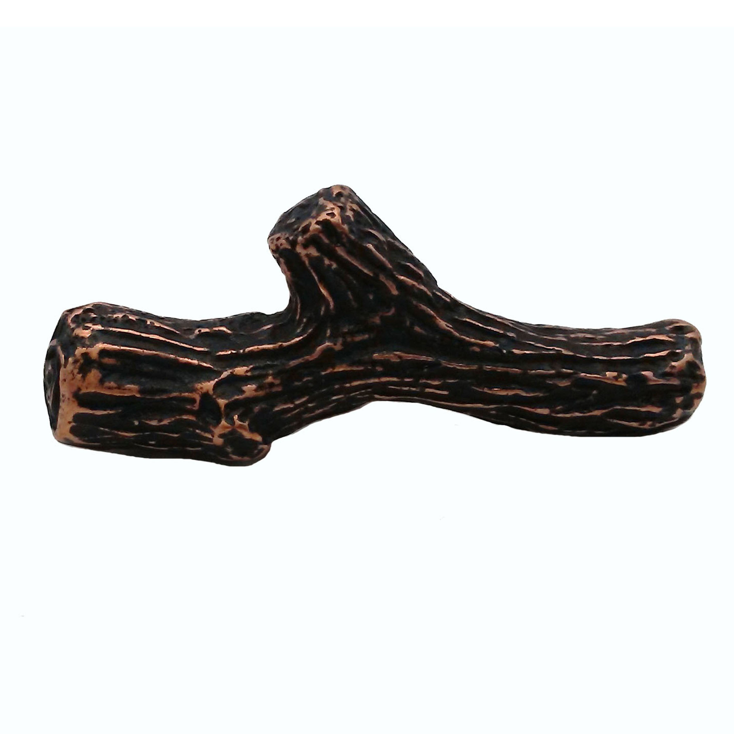 product: Buck Snort Lodge Twig Knob, Copper Oxide shown