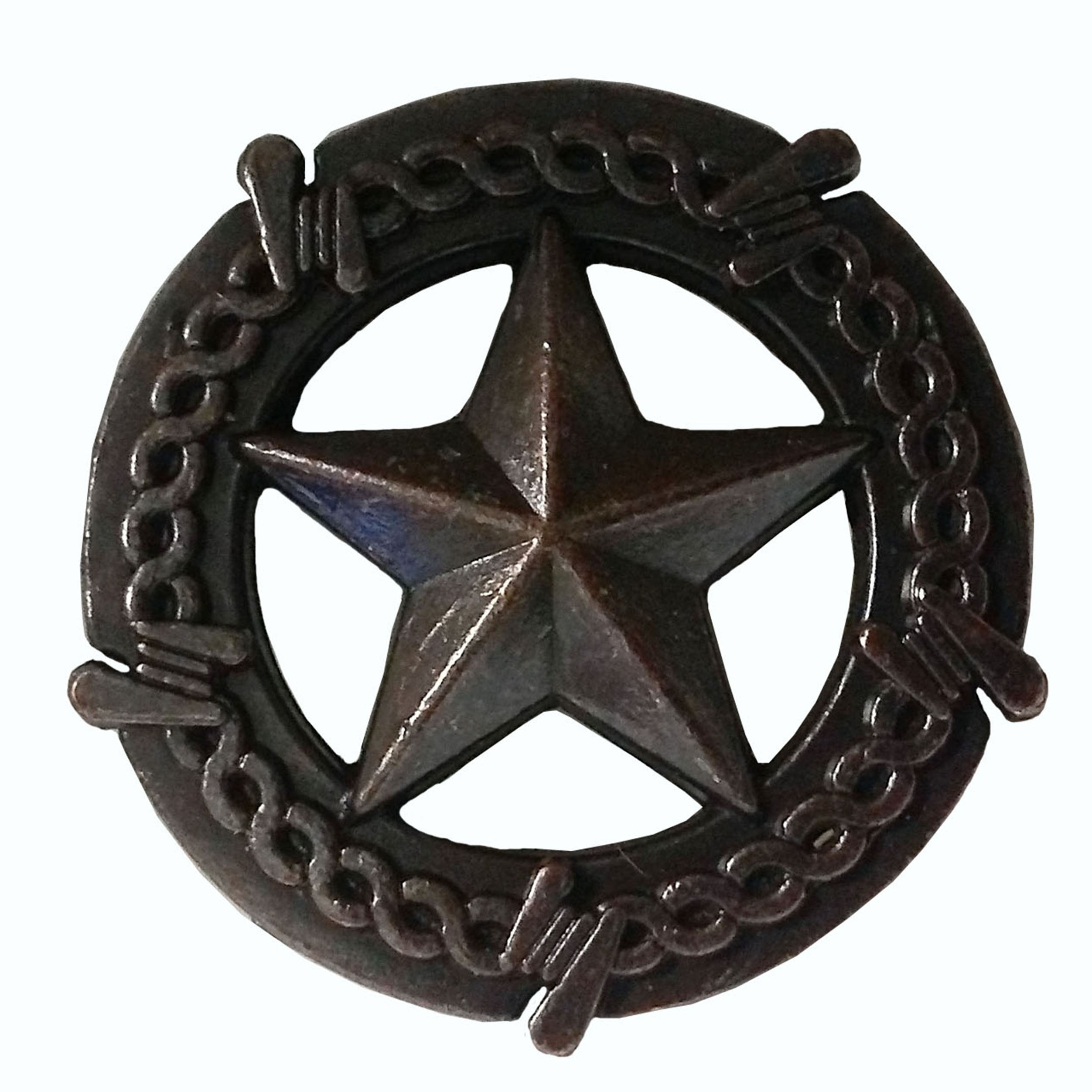 product: Buck Snort Lodge Star with Barbed Wire Knob, Oil Rubbed Bronze shown