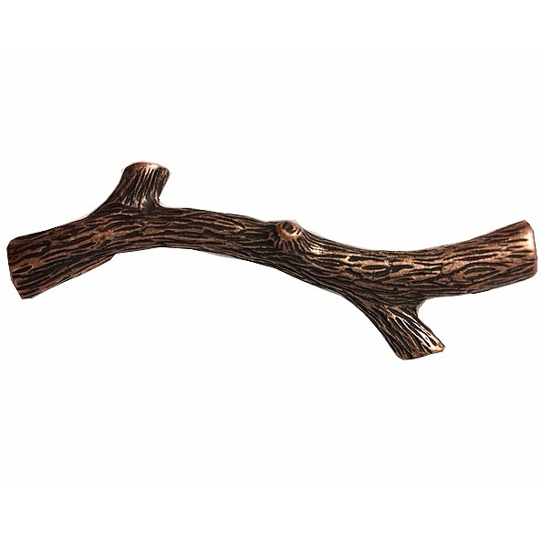 product: Buck Snort Lodge Small Twig Pull, Copper Oxide shown