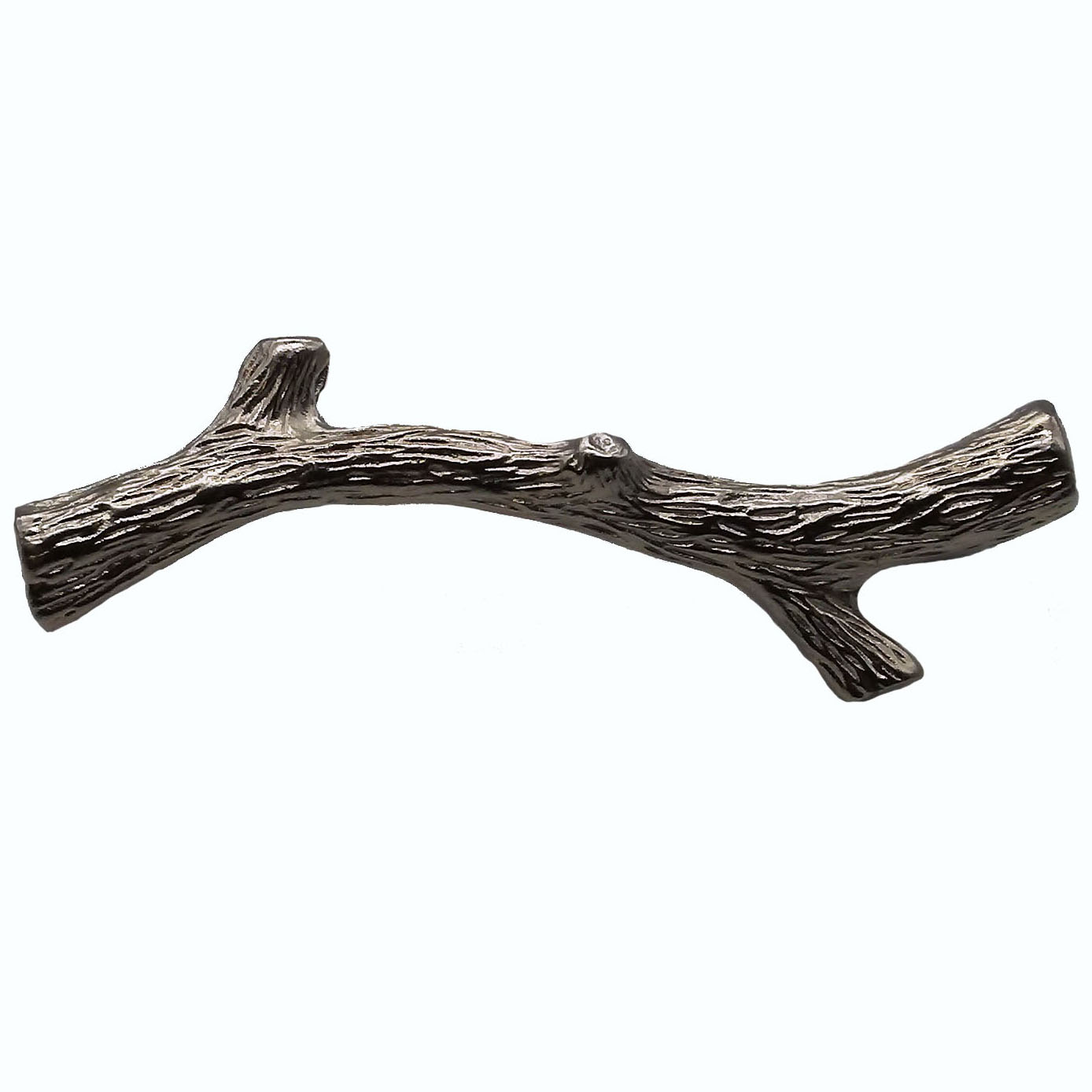 product: Buck Snort Lodge Small Twig Pull, Nickel shown