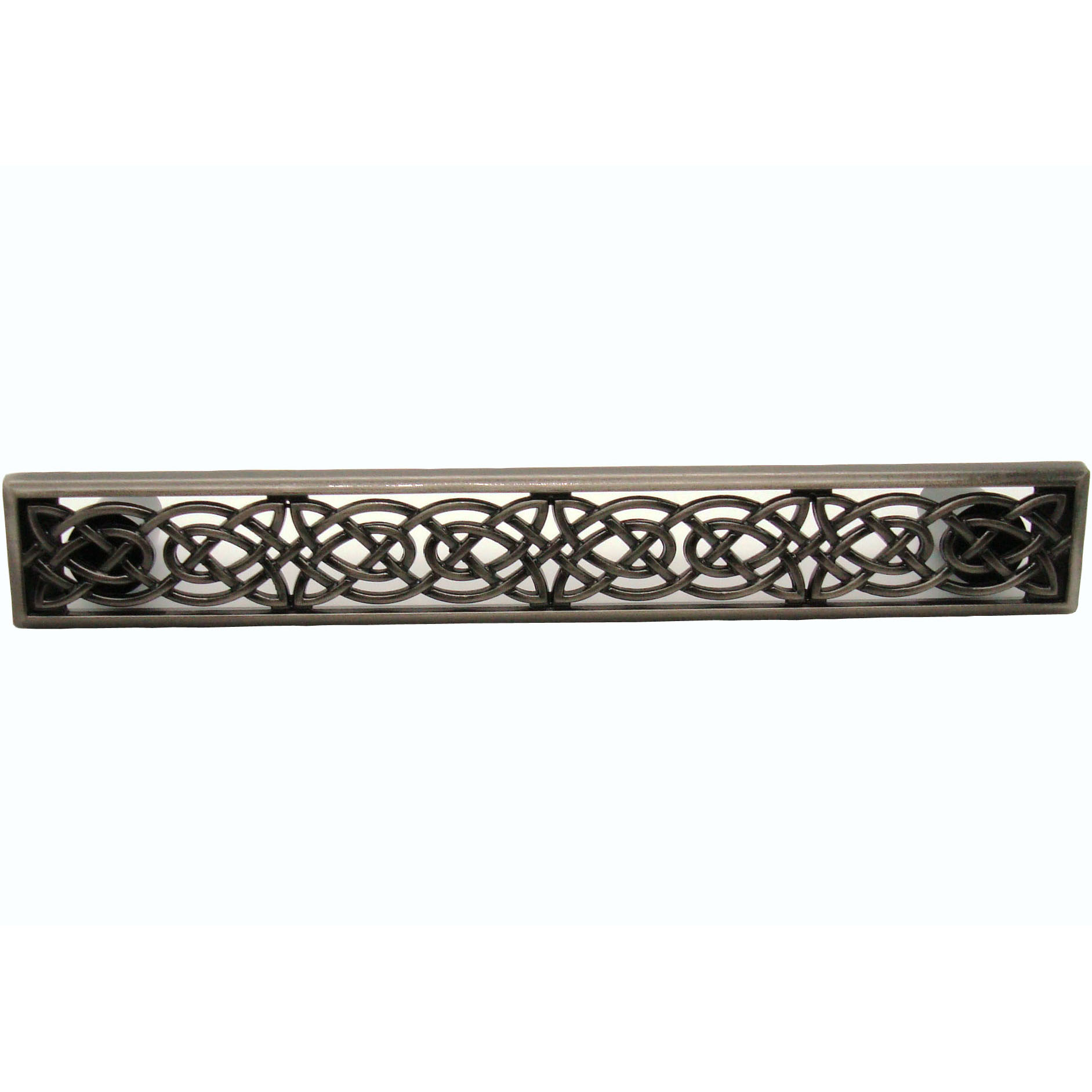 product: Buck Snort Lodge Large Celtic Style Pull,  Satin Nickel Oxide shown