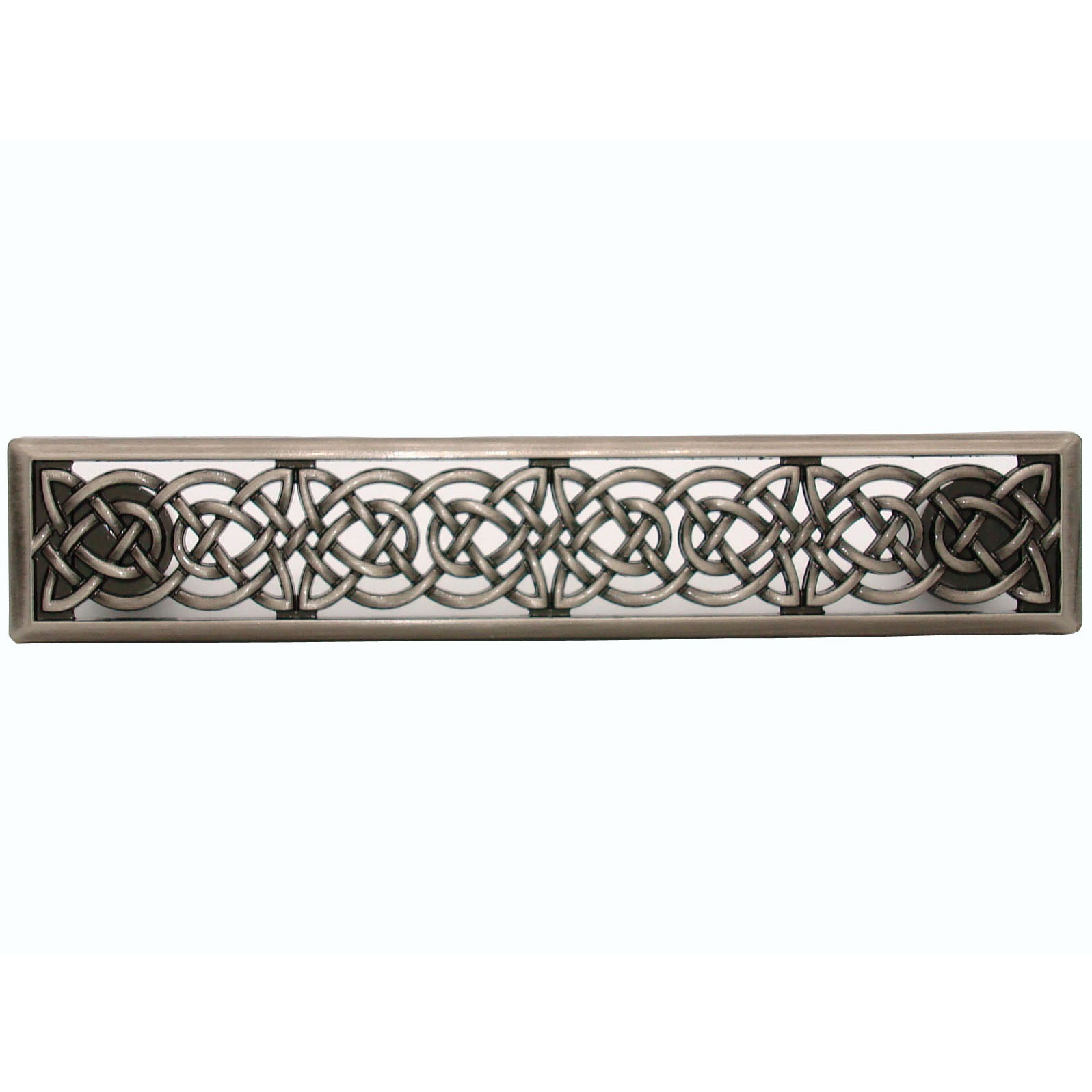product: Buck Snort Lodge Small Celtic Style Pull, Satin Nickel Oxide shown