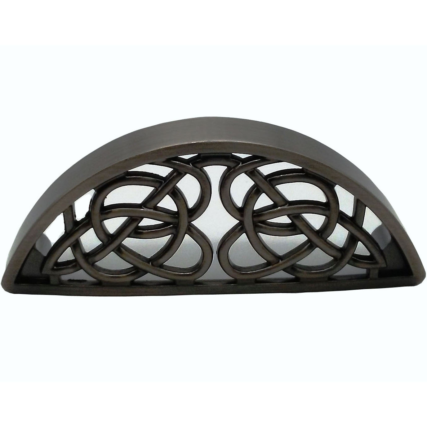 product: Buck Snort Lodge Celtic Cup Pull, Satin Nickel Oxide shown