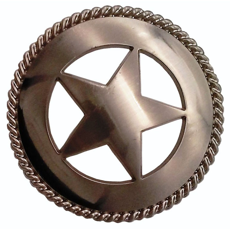 product: Buck Snort Lodge Large Star with Rope Pull, Satin Nickel shown