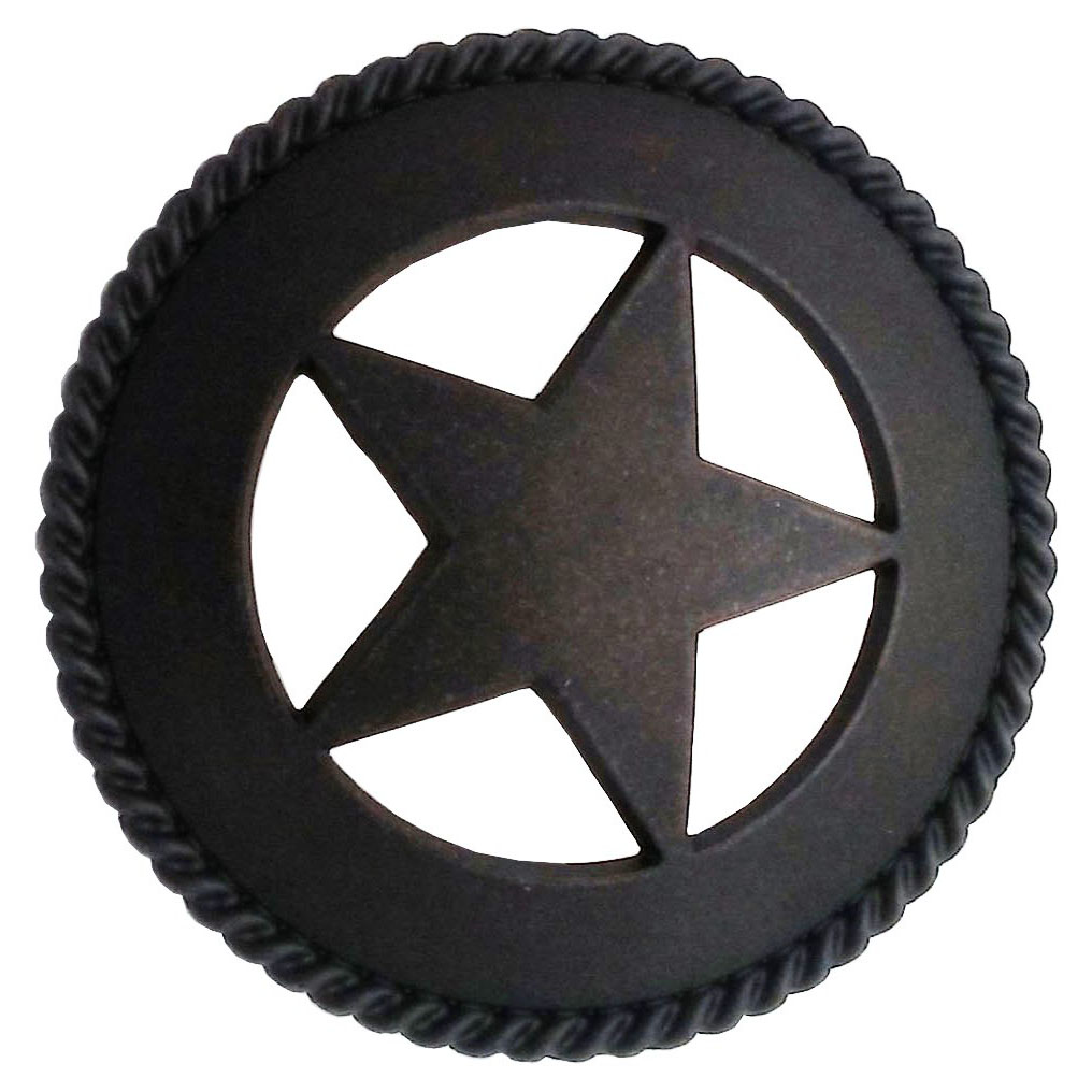 product: Buck Snort Lodge Large Star with Rope Pull, Oil Rubbed Bronze shown