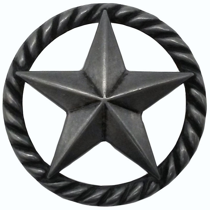 product: Buck Snort Lodge 3-D Star with Narrow Rope, Petwer Oxide shown