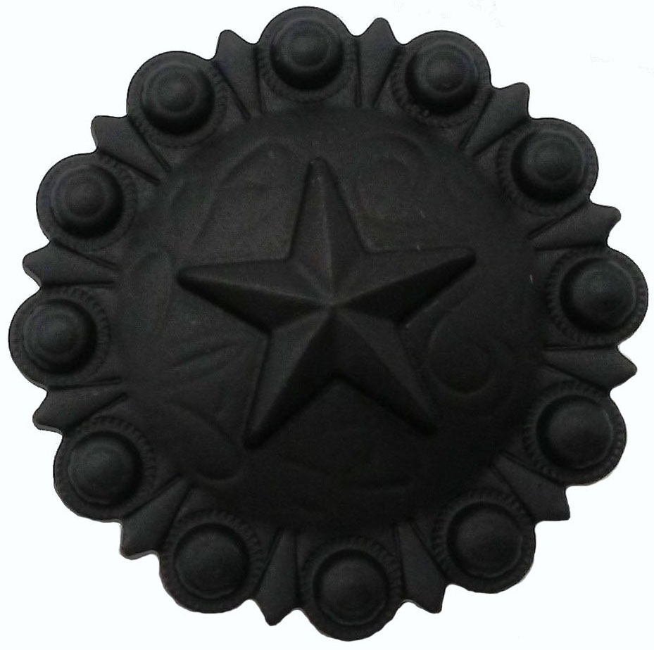 product: Buck Snort Lodge Star Conch Knob, Matte Black shown