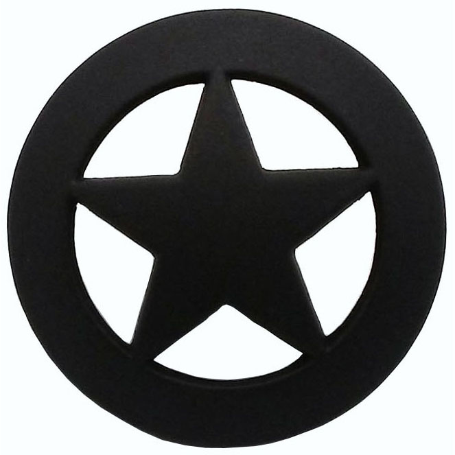 product: Buck Snort Lodge Sheriff Star Knob, Oil Rubbed Bronze shown