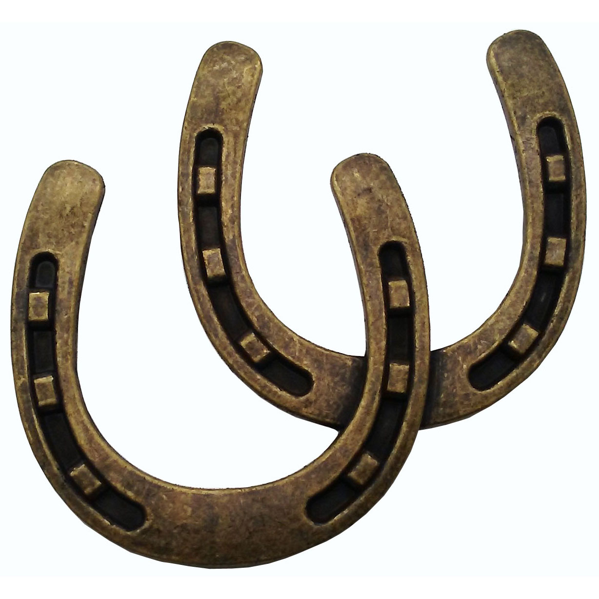 product: Buck Snort Lodge Horseshoe Pull, Brass Oxide shown