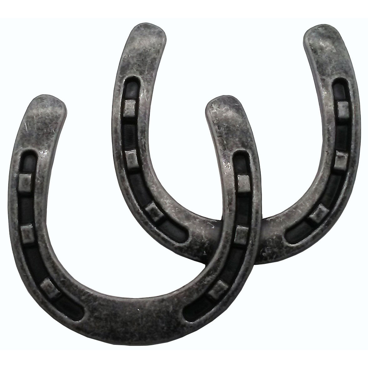 product: Buck Snort Lodge Horseshoe Pull, Pewter Oxide shown