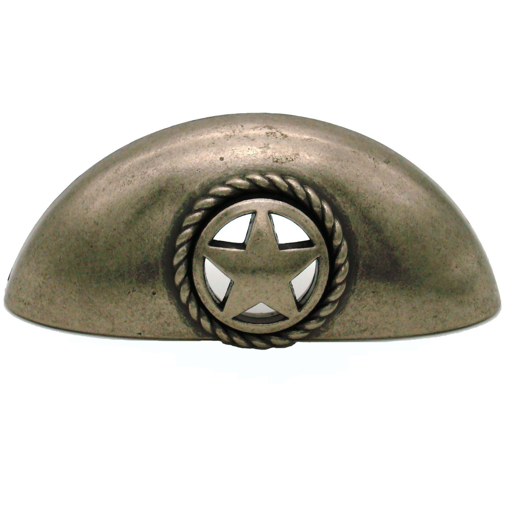 product: Buck Snort Lodge Star Cup Pull, Nickel Oxide shown