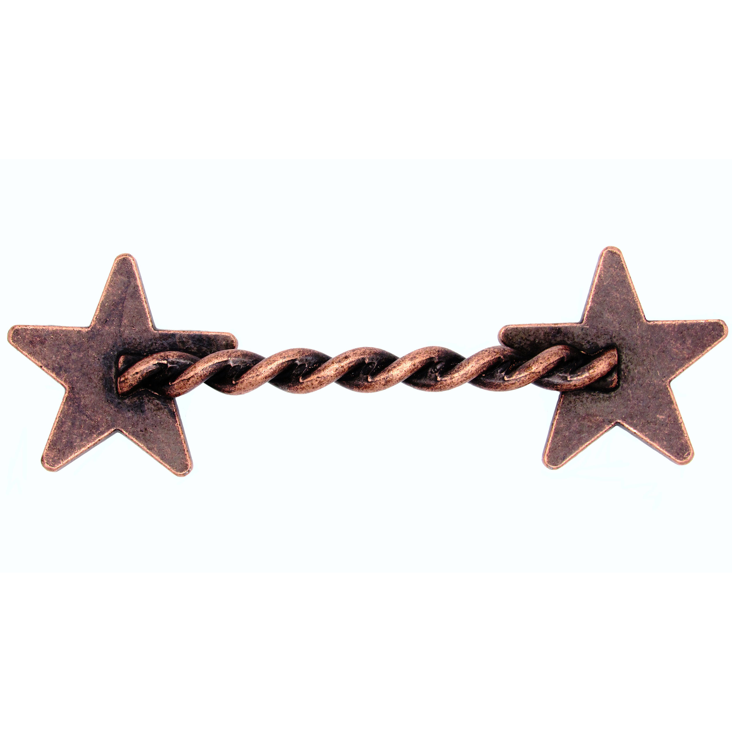 product: Buck Snort Lodge Rope Star Pull, Copper Oxide shown